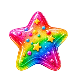 Rainbow Candy Star symbol art